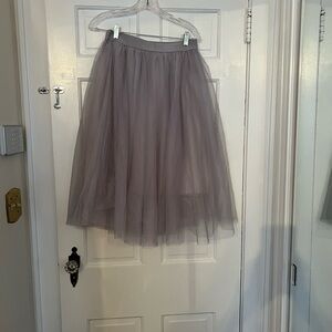 Elegant Gray Tulle Skirt